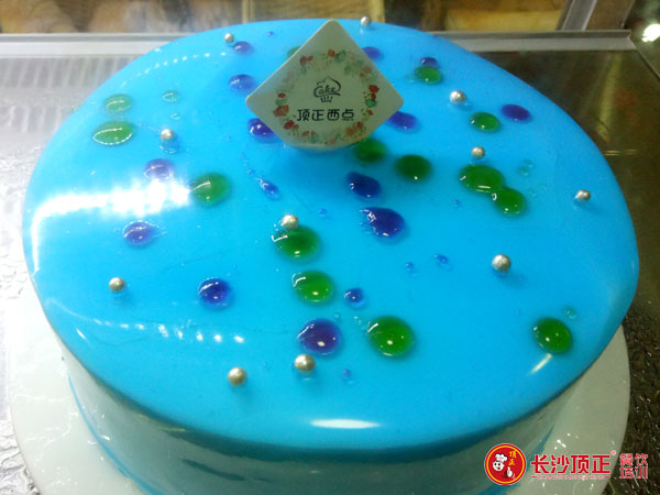 蓝色妖姬生日蛋糕
